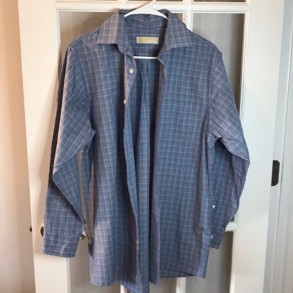 MICHAEL KORS blue men dress shirt 👔